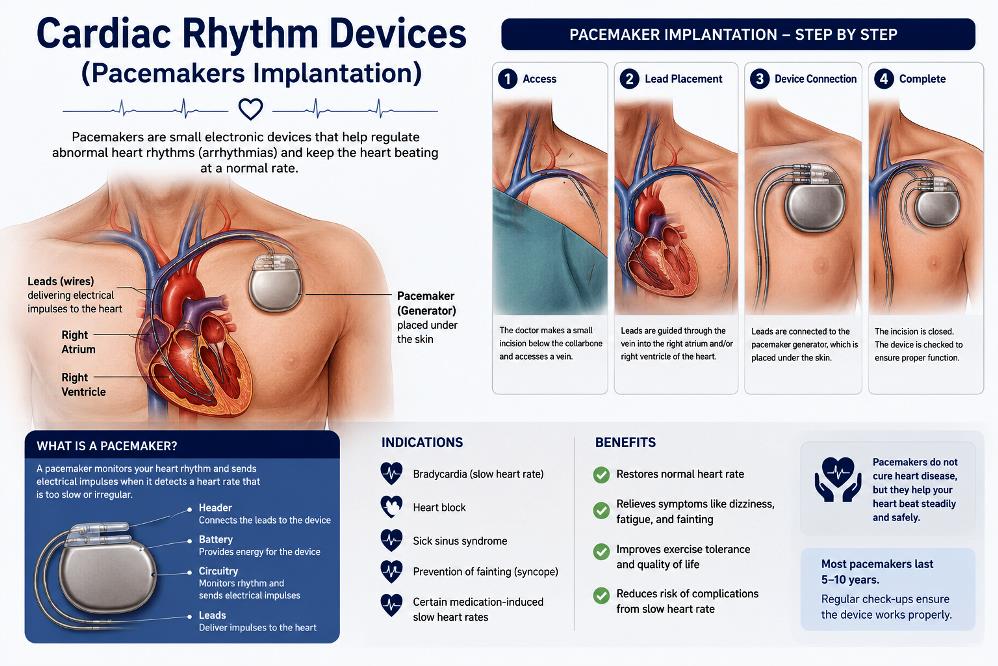 Cardiac Rhythm Devices (Pacemakers Implantation) in Kolkata